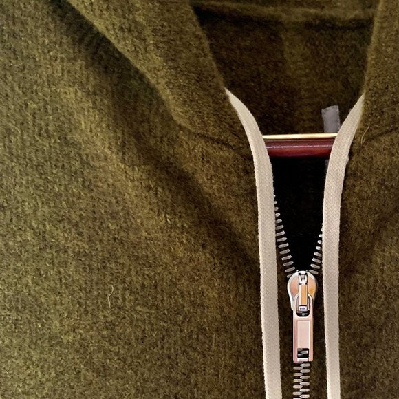 NWT RICK OWENS FW 18 Sisyphus Zip Up "Dirty Green" Hooded Sweater Wool Gorgeous - Picture 9 of 15